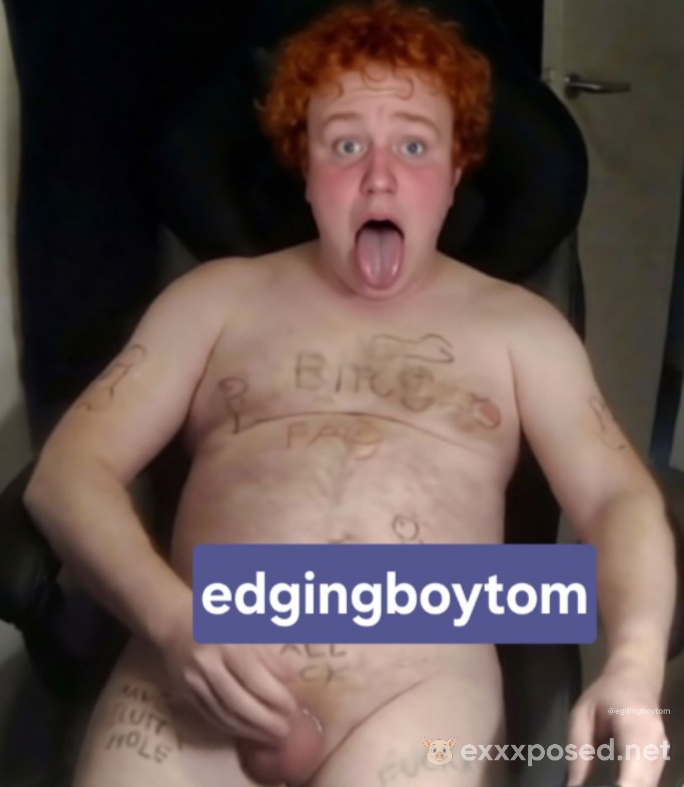 Write on the fags body